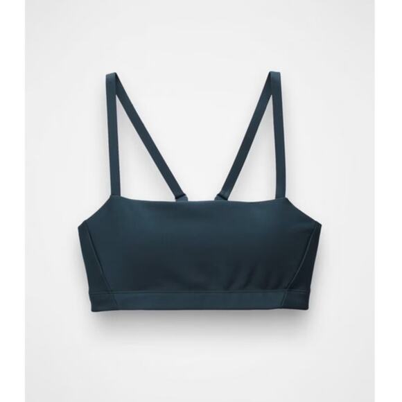 prAna Sculpt Adjustable Bra Women's S Stormy Night Fitted Square Neck Stretch - Picture 1 of 9